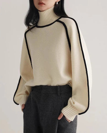 Alina™ - Loose Striped Knit Sweater